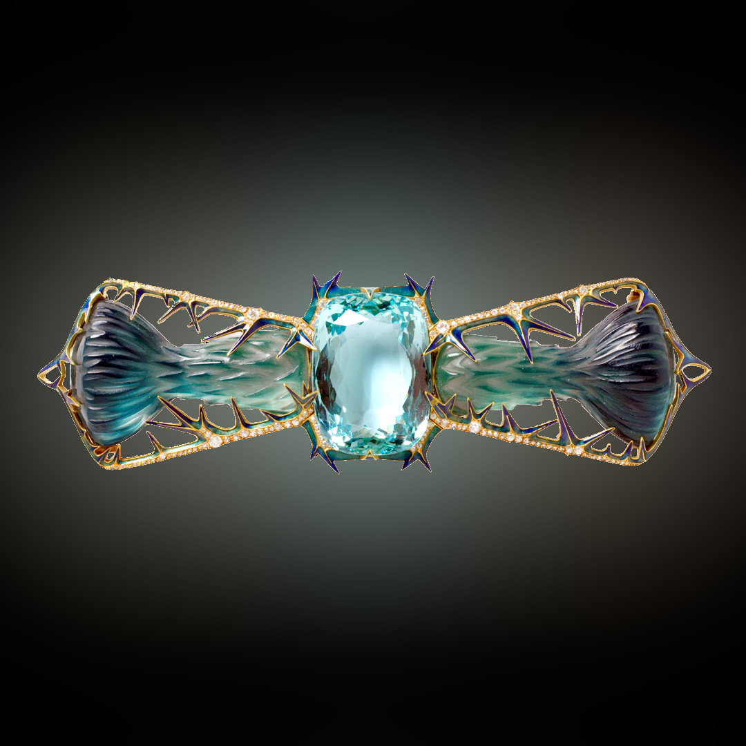 Thistles brooch designed by René Lalique